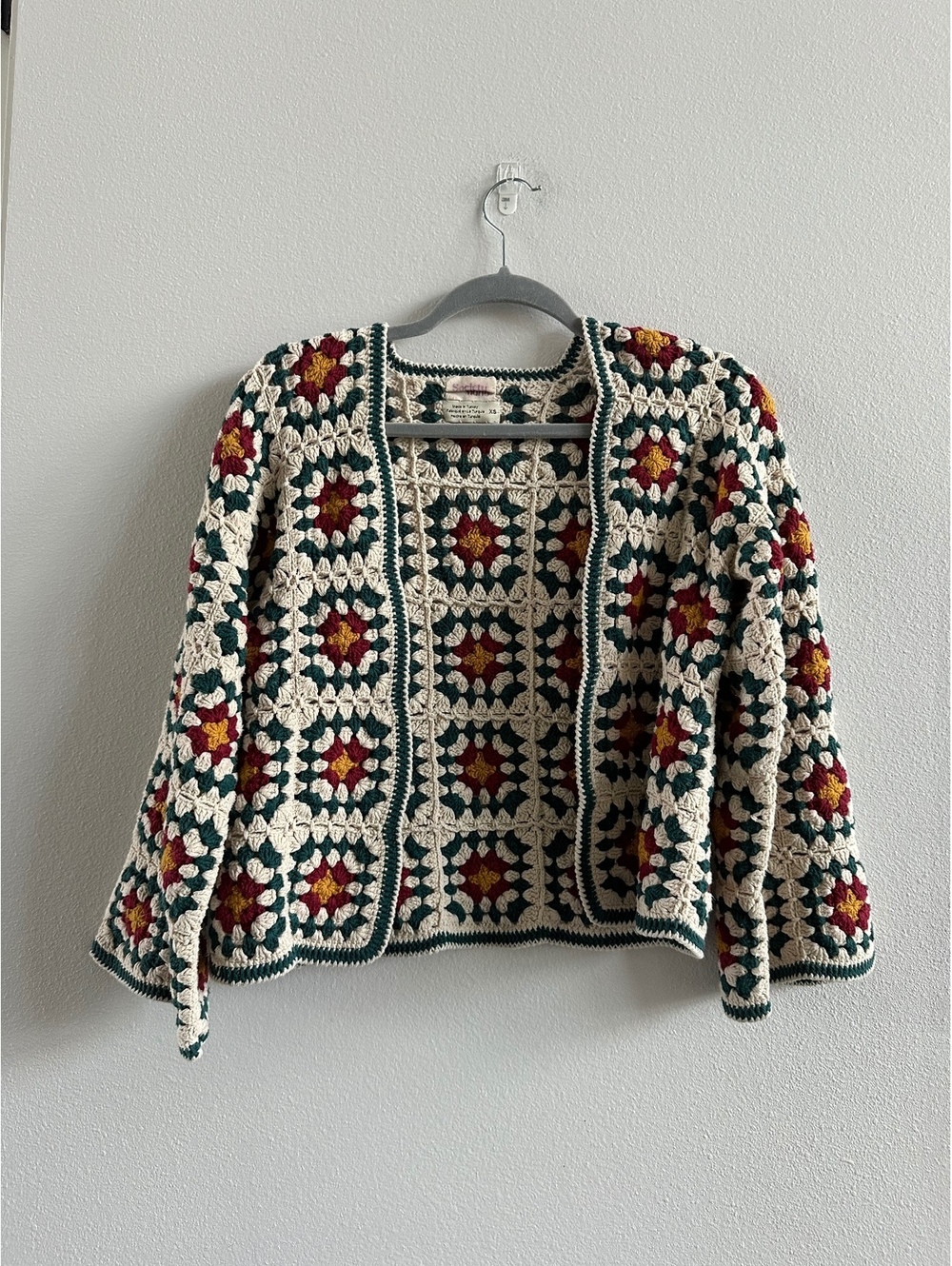 Society Mano Crochet Patchwork Cardigan Size XS